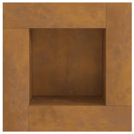 Vuurkorf vierkant 80x80x40 cm cortenstaal 5