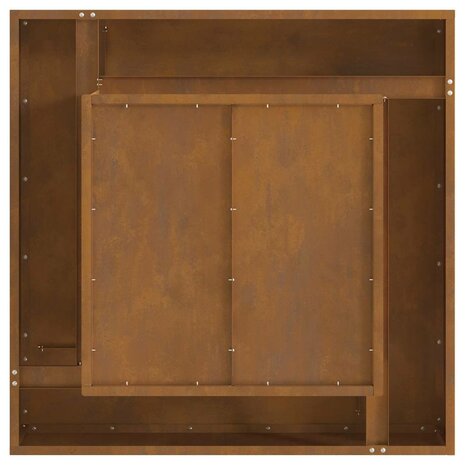 Vuurkorf vierkant 80x80x40 cm cortenstaal 8