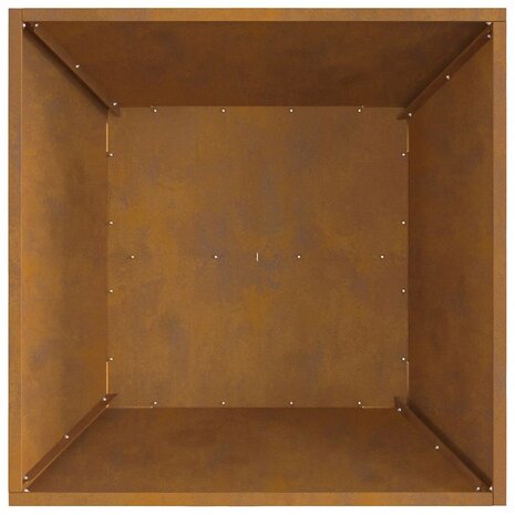 Vierkante Vuurkorf 60x60x30 cm Weerbestendig Staal 5