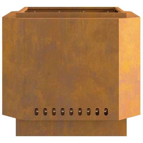 Vuurkorf rookvrij 58x58x51 cm cortenstaal 4