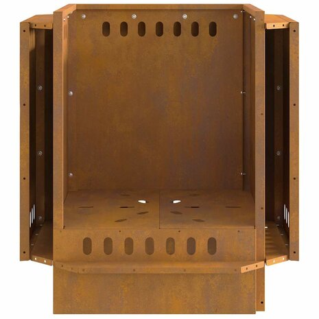 Vuurkorf rookvrij 48x48x51 cm cortenstaal 8