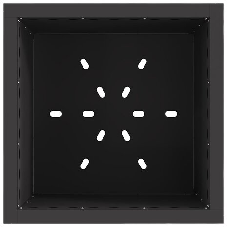 Rookloze Vuurkorf Vierkant Zwart 48x48x50 cm Staal 4