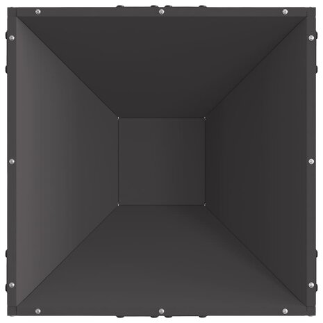 vierkante vuurkorf zwart 50x50x35 cm staal 5