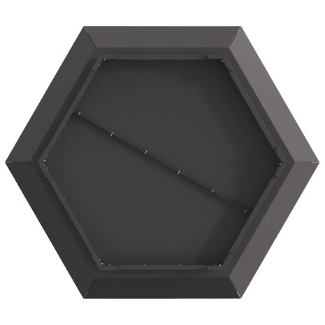 Vuurkorf Hexagonaal Zwart 75x75x28 cm Staal 8