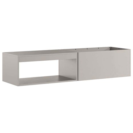Vuurkorf met Houtopslag 160x45x35 cm Weerbestendig Staal 3