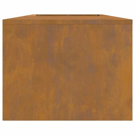 Vuurkorf met Houtopslag 160x45x35 cm Weerbestendig Staal 5
