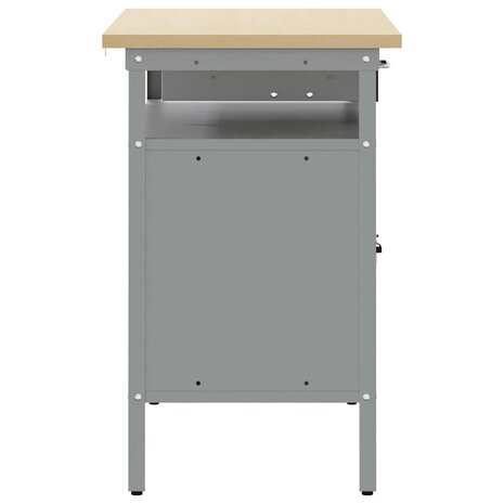 Werkbank met vergrendelbare deur 100x55x85 cm staal zwart 7