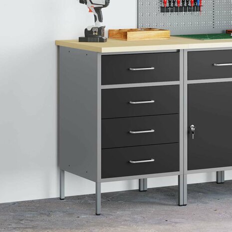 Werkbank 50x55x85 cm staal zwart 2