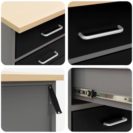 Werkbank 50x55x85 cm staal zwart 7