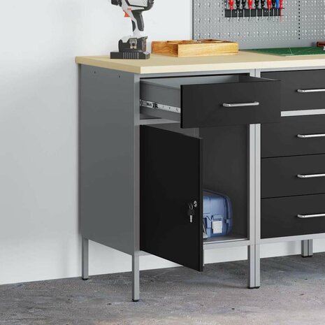 Werkbank 50x55x84 cm staal zwart 1