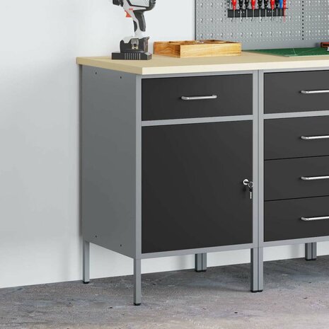 Werkbank 50x55x84 cm staal zwart 2