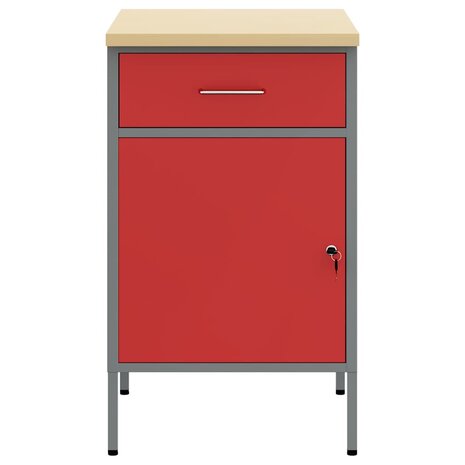 Werkbank 50x55x84 cm staal rood 5