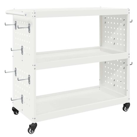 Gereedschapswagen Wit 75 x 35 x 73 cm Poedergecoat staal 6