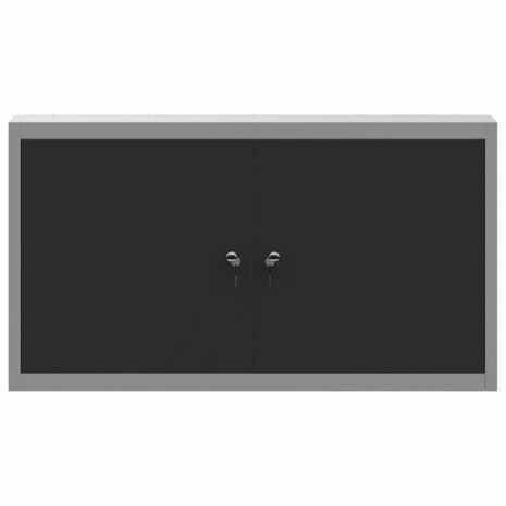 Gereedschapskast wandgemonteerd 100x20x55 cm staal zwart 6