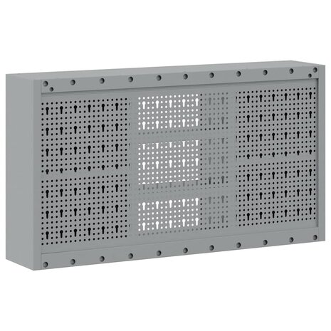 Gereedschapskast wandmontage pegboard 100x20x55 cm staal zwart 5