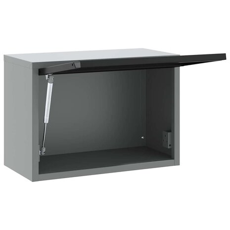 Gereedschapskast wamdmontage met gasliftdeur 50x25x35 cm zwart 3