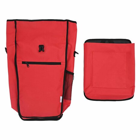 Fietstas voor Bagagedrager 20 L Rood 34x16x59 cm 6