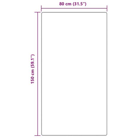 Vloerkleed shaggy met latex onderkant 80x150 cm bruin 7