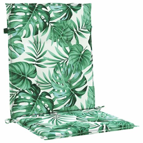 Stoelkussens 2 pcs Bladpatroon 100 x 50 x 3 cm Oxford stof 2