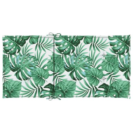 Stoelkussens 2 pcs Bladpatroon 100 x 50 x 3 cm Oxford stof 6