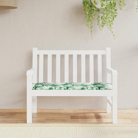 Tuinbankkussen met Bladprint, 100x50x4 cm, Gemaakt van Oxford Stof 1