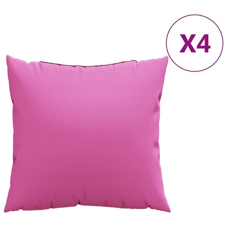 Sierkussens 4 stuks Roze 60x60 cm Stof 2