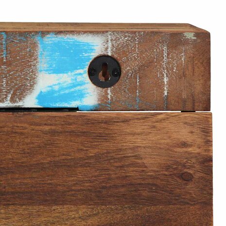 Kapstok met schap wandgemonteerd gerecycled hout en metaal 8
