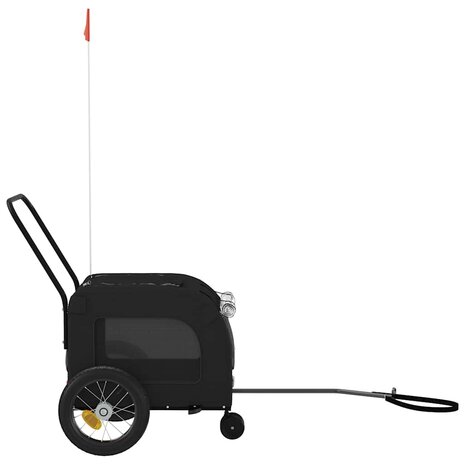Zwarte Huisdierenwagen Zwart Metaal, Stof 124 x 53 x 53 cm 3