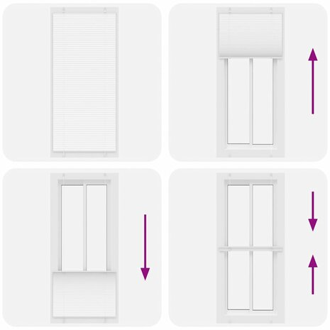 Pliss&eacute; rolgordijn 100x200 cm stofbreedte 99,4cm polyester wit 7