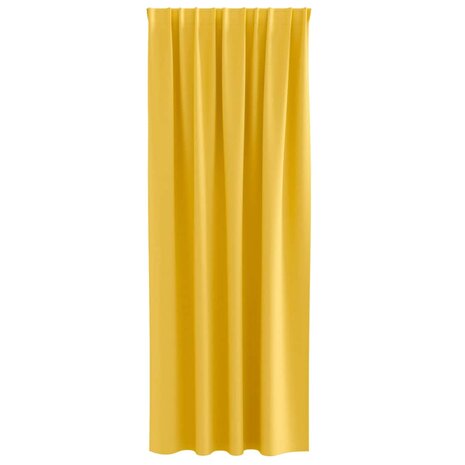 Gordijnen 2 pcs Mosterdgeel 245 x 140 cm Polyester 2