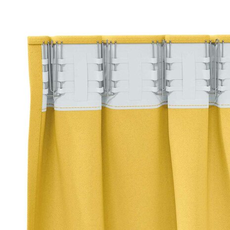 Gordijnen 2 pcs Mosterdgeel 245 x 140 cm Polyester 6