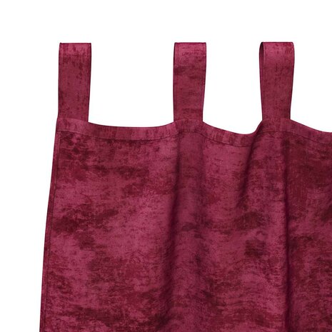 Velours Gordijnen 2 stuks met Oogjes Bordeauxrood 245x140 cm 3