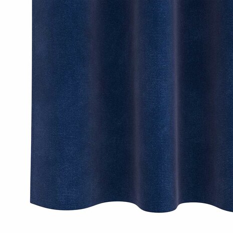 Gordijnen 2 st verduisterend met bovenband fluweel donkerblauw 4
