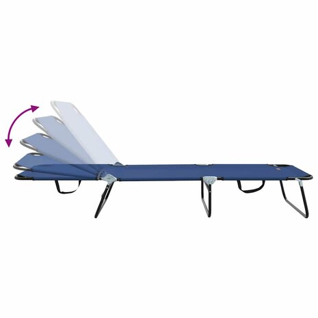 Vouwbaar Ligbed Draagbaar Blauw 600D Oxford Stof 8