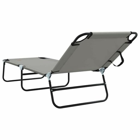 Vouwbaar Ligbed Draagbaar Grijs 600D Oxford Stof 5