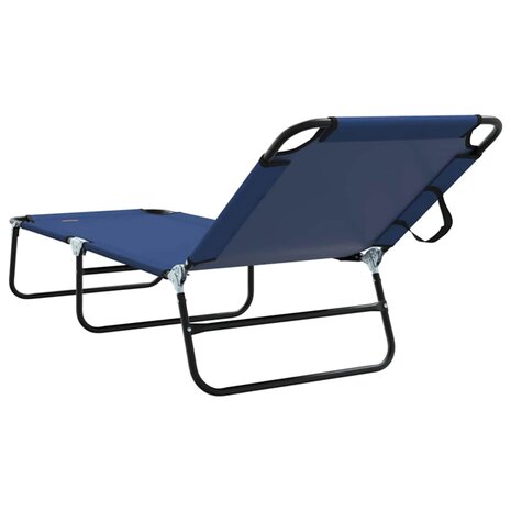 Vouwbare Ligbed 2 stuks Draagbaar Blauw 600D Oxford Stof 6