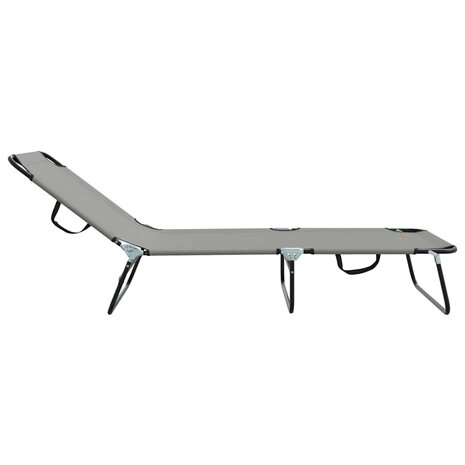 Opvouwbare Ligbedden 2 stuks Draagbaar Grijs 600D Oxford Stof 5