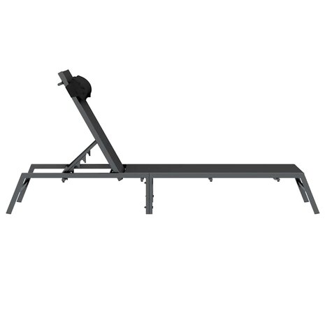 Ligbed Antraciet 197x52x25,5 cm Textilene 4