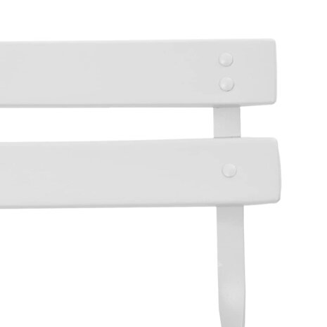 Tuinstoelen 2 st inklapbaar staal wit 8