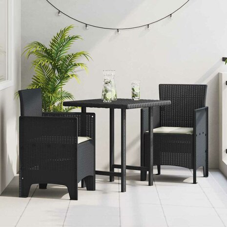 Tuinstoelen 2 st met kussens poly rattan antraciet 1
