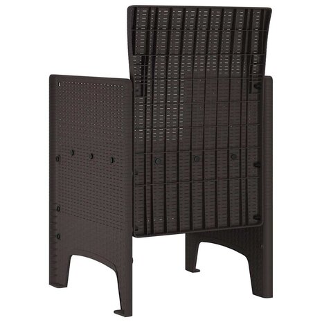 Tuinstoelen 2 stuks Bruin Poly Rattan 4