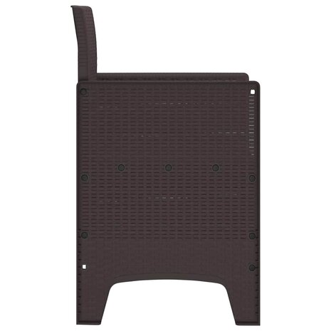 Tuinstoelen 2 stuks Bruin Poly Rattan 6