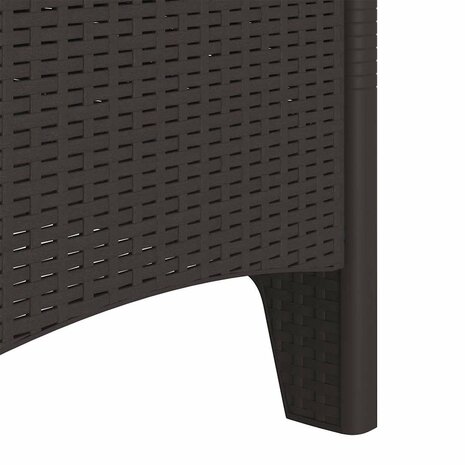 Tuinstoelen 2 stuks Bruin Poly Rattan 7