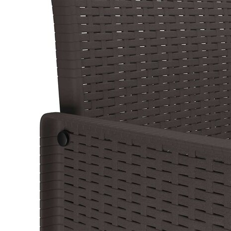 Tuinstoelen 2 stuks Bruin Poly Rattan 8