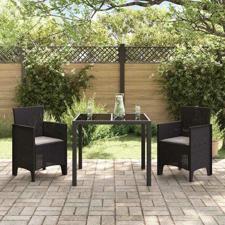Tuinstoelen 2 st met kussens poly rattan bruin 2