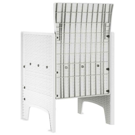 Tuinstoelen 2 st met kussens poly rattan wit 4