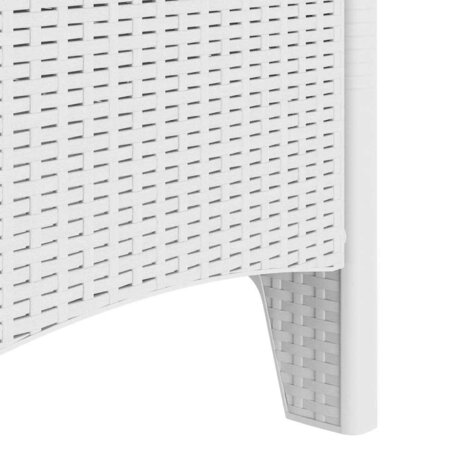Tuinstoelen 2 st met kussens poly rattan wit 7