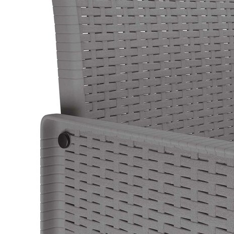Tuinstoelen 2 st met kussens poly rattan lichtgrijs 8