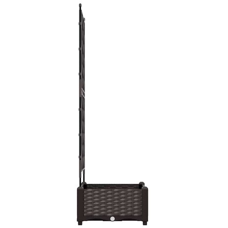 Plantenbak met latwerk 40x40x125,5 cm bruin 5