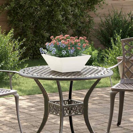 Tuin Plantenbak Wit 35x35x15 cm Staal 1